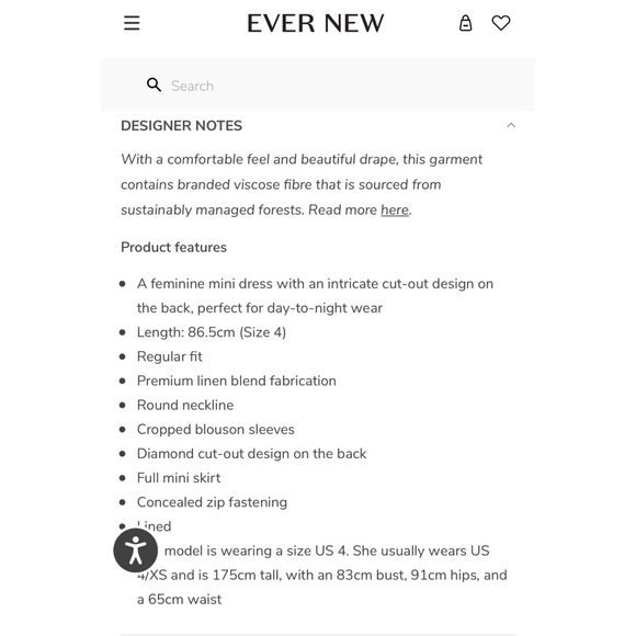 Ever New Noelle Diamond Back Mini Dress Size 2 - Picture 13 of 14